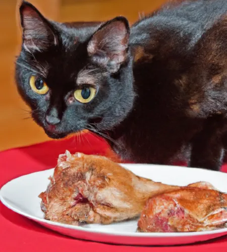 Is chicken dangerous for cats?